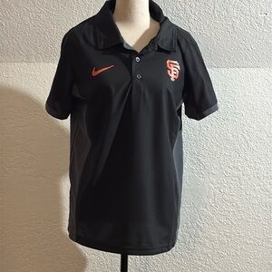 Black Nike polo San Francisco Giant shirt